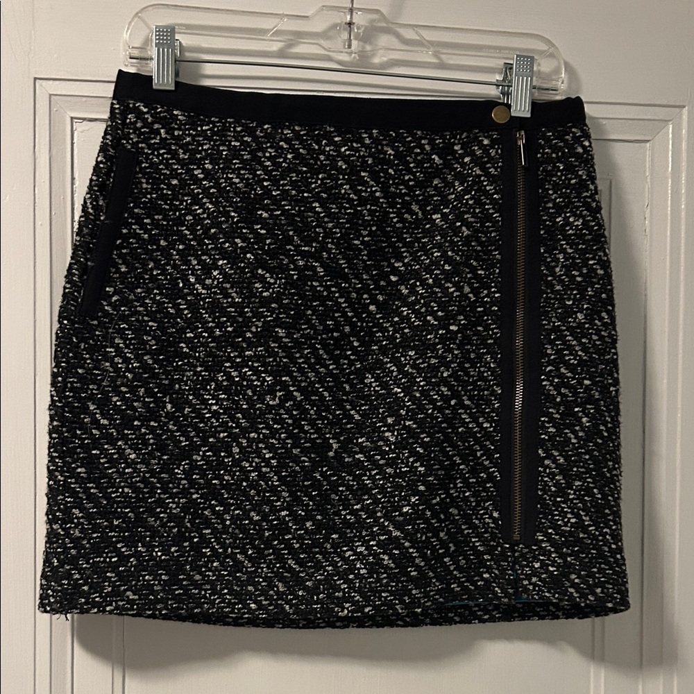 Brooklyn Industries Textured Black and White Mini Skirt